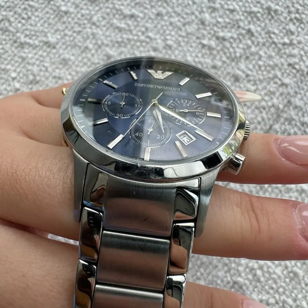 EMPORIO ARMANI Watch, Men's Stainless Steel Bracelet 43mm AR2448